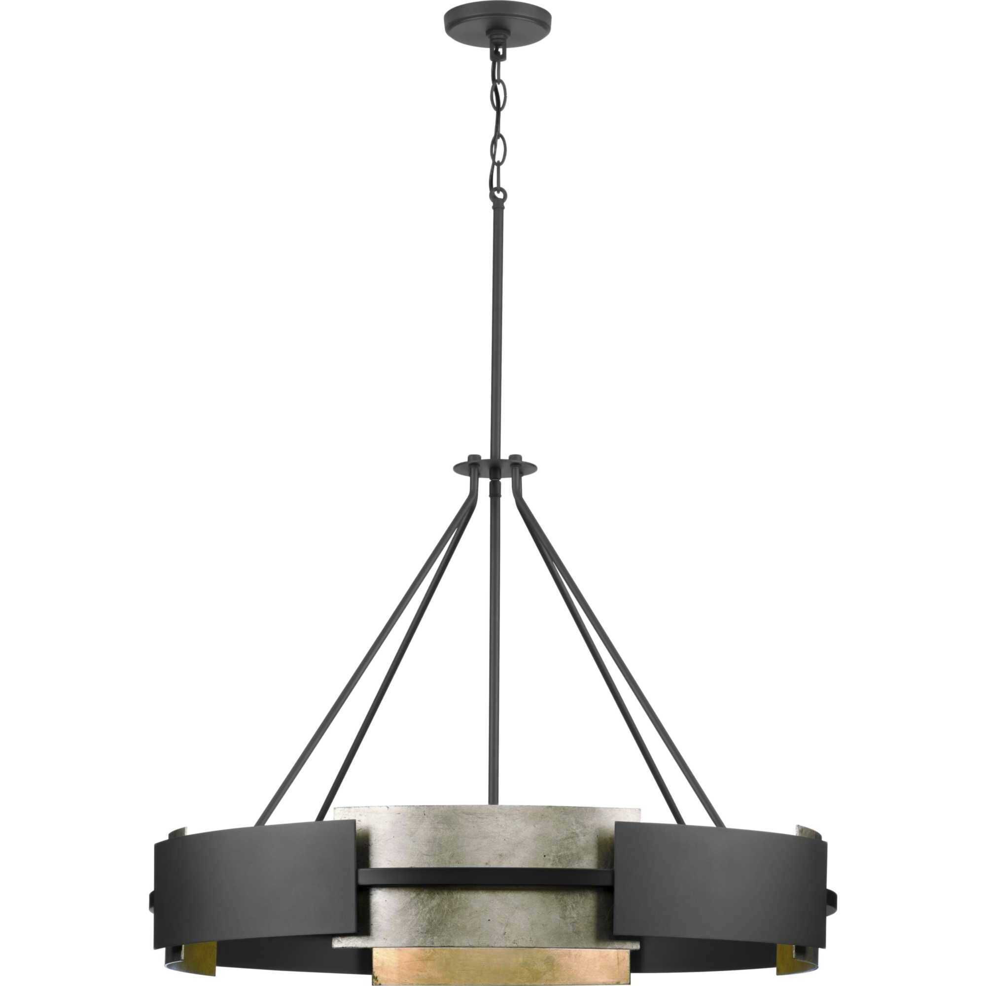 Lowery 6 Light 31.75 inch Matte Black Pendants Ceiling Light, Design Series