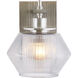 Holm 1 Light 8.5 inch Pewter and Gray Sconce Wall Light