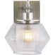 Holm 1 Light 9 inch Pewter and Gray Sconce Wall Light