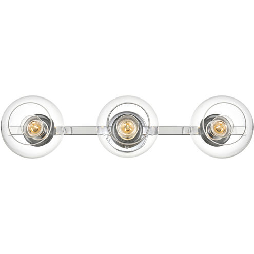 Rogelio 3 Light 27 inch Chrome Bath Sconce Wall Light
