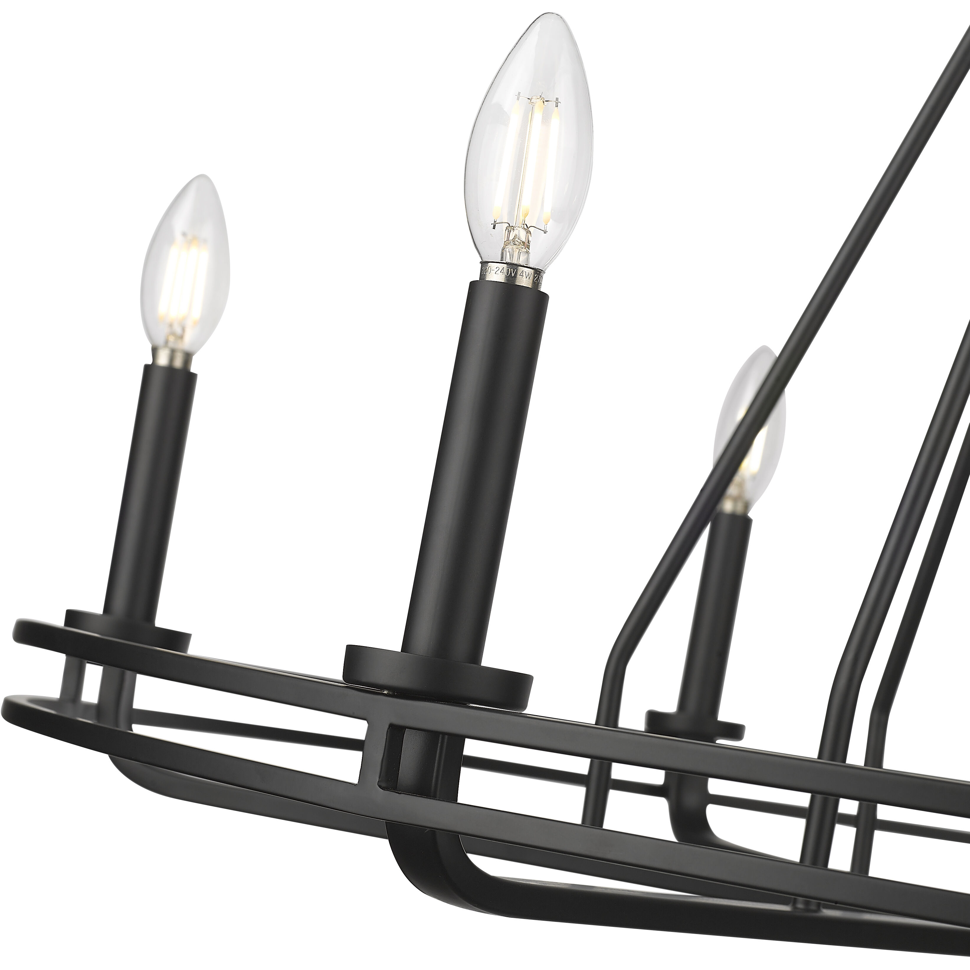 Jody 6 Light 32.5 inch Matte Black Chandelier Ceiling Light