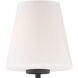 Lena Bath Sconce Wall Light in Black Forged