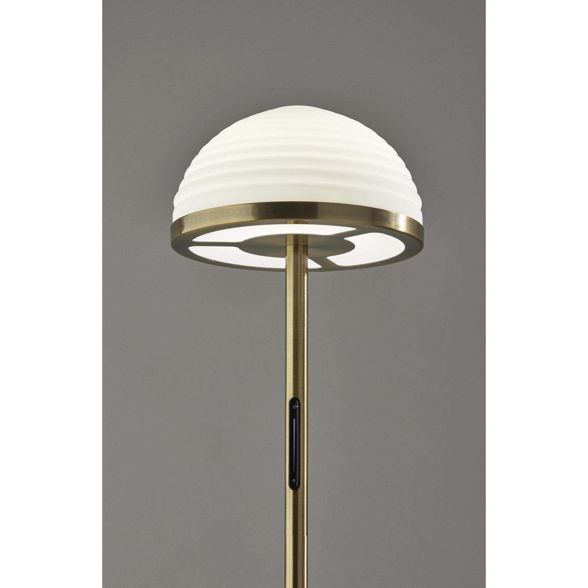 Juliana 58 inch 18.00 watt Antique Brass Floor Lamp Portable Light