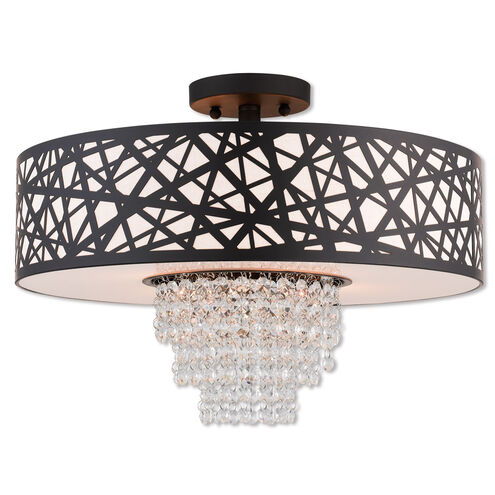 Allendale 4 Light 18 inch Bronze Semi-Flush Mount Ceiling Light