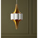 Concordia 8 Light 18.5 inch Contemporary Gold Leaf and Gesso White Chandelier Ceiling Light