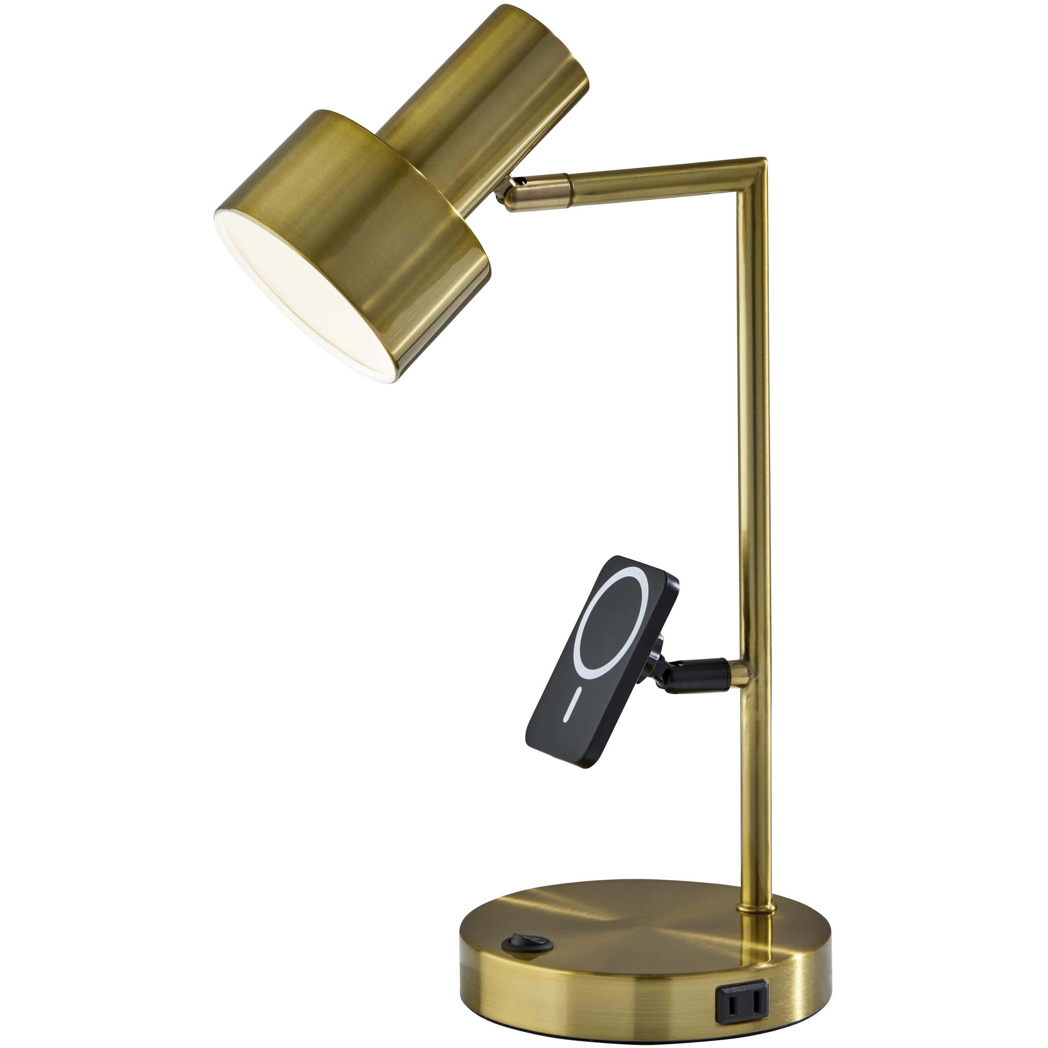 Rowe 19 inch 60.00 watt Antique Brass Supercharger Desk Lamp Portable Light