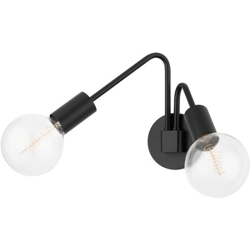 Drea 2 Light 19.5 inch Soft Black Wall Sconce Wall Light