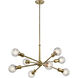Armstrong 8 Light 30 inch Natural Brass Chandelier 1 Tier Medium Ceiling Light, 1 Tier Medium