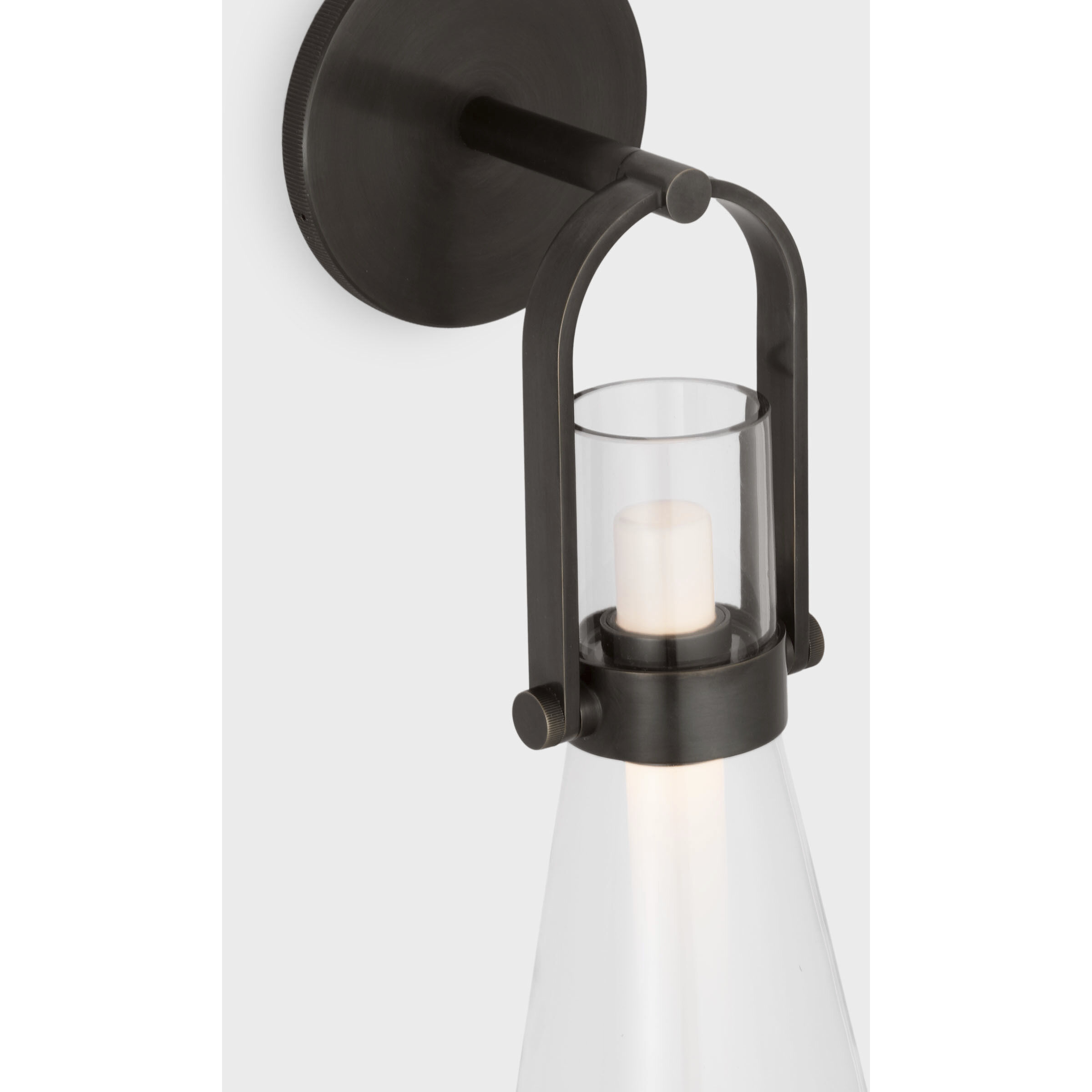 Ian K. Fowler Larkin LED 5.5 inch Bronze Conical Bracketed Sconce Wall Light, Medium