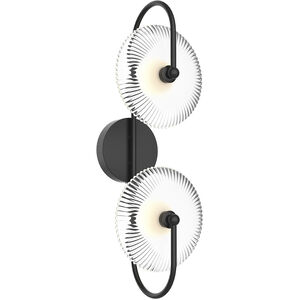 Alora Mood Hera LED 9 inch Matte Black Bath Vanity Light Wall Light