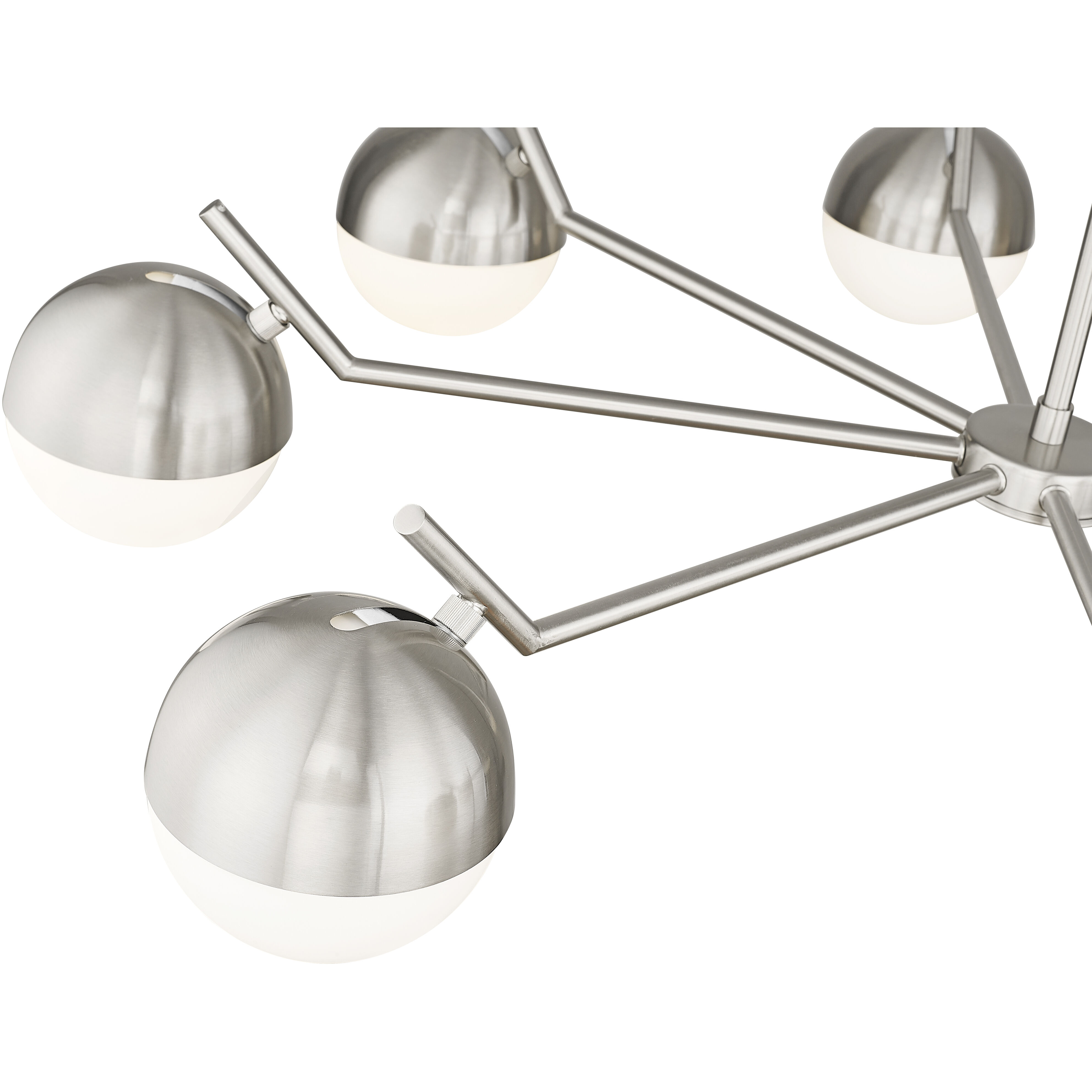 Realm Sphere 8 Light 44 inch Brushed Nickel Chandelier Ceiling Light