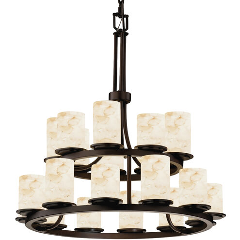 Alabaster Rocks 21 Light 33 inch Dark Bronze Chandelier Ceiling Light in Incandescent