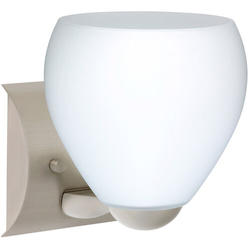 Bolla 1 Light 6 inch Satin Nickel Mini Sconce Wall Light in Incandescent, Opal Matte Glass