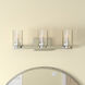 Miley LED 22 inch Chrome Vanity Light Wall Light in Clear