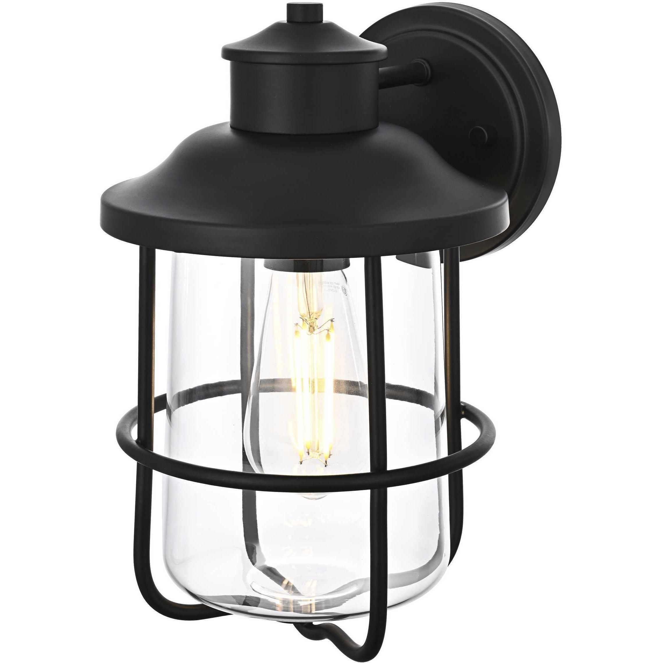 Huxley 1 Light 11.5 inch Black Outdoor Wall Sconce