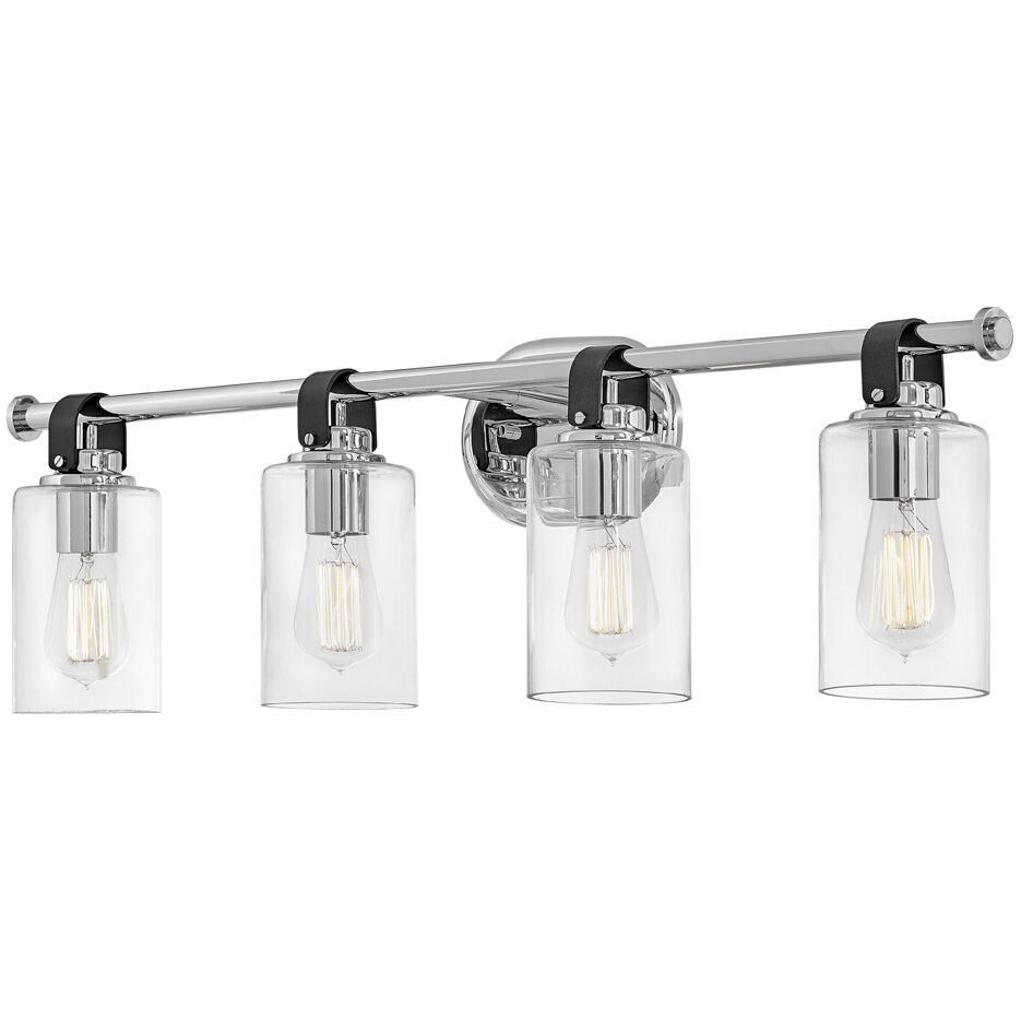 Halstead 4 Light 32 inch Chrome Vanity Light Wall Light