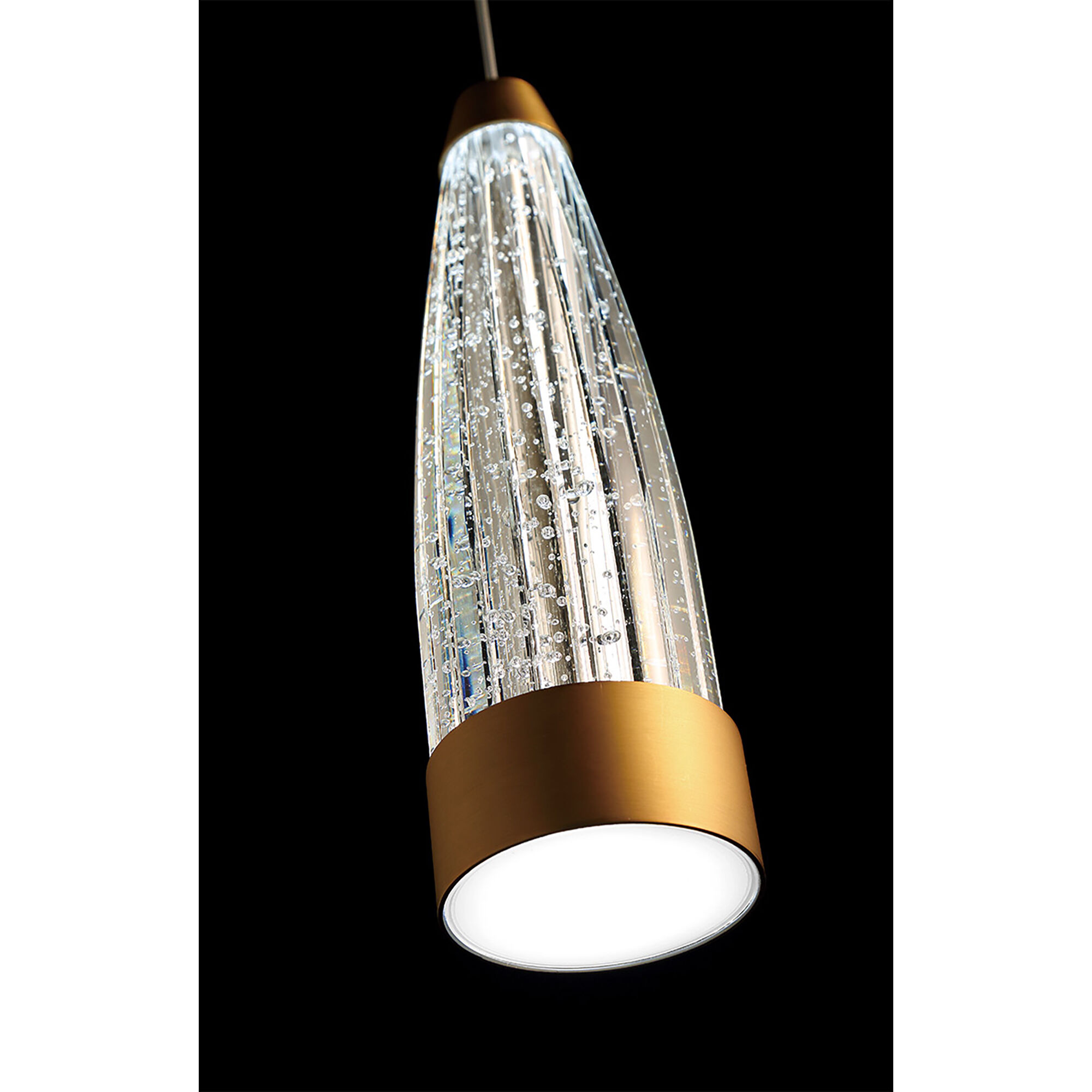 Mystic LED 3.75 inch Aged Brass Pendant Ceiling Light in false