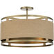Windward Passage 4 Light 21 inch Soft Brass Semi Flush Mount Ceiling Light