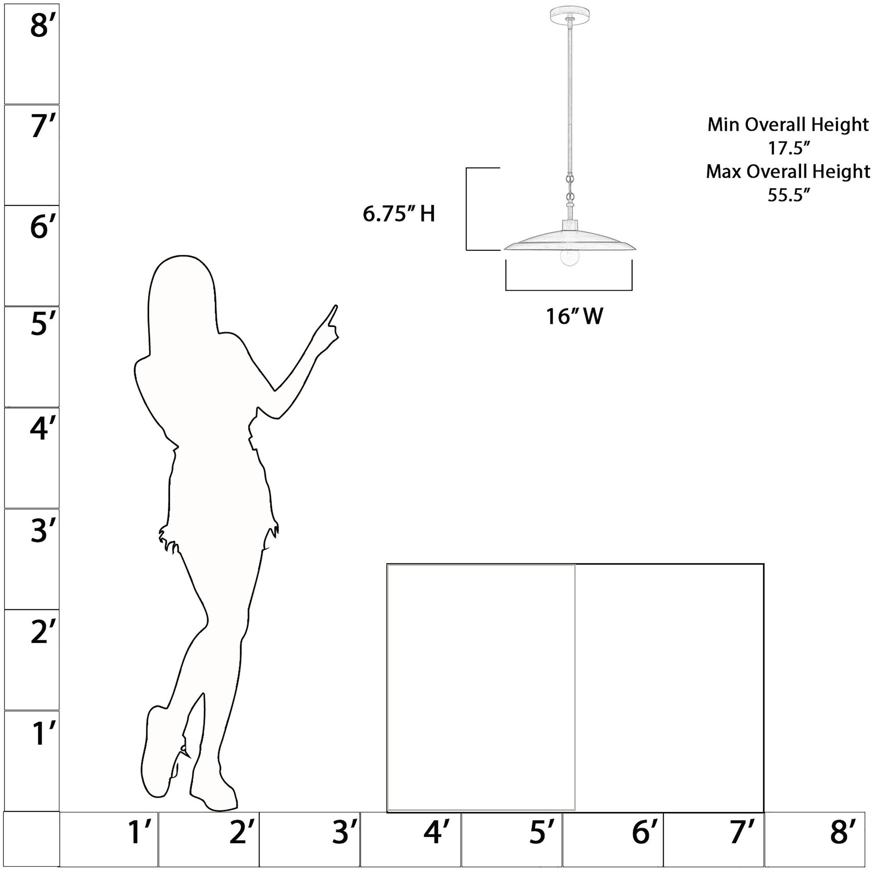 York 1 Light 16 inch Natural Brass Pendant Ceiling Light in Dark Matte Black