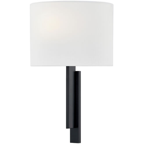 Textile Collection 1 Light 10 inch Matte Black ADA Wall Sconce Wall Light, Hamilton Family