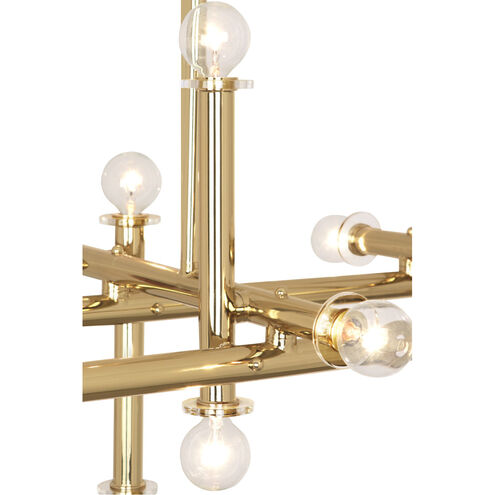 Jonathan Adler Milano 16 Light 28 inch Polished Brass Chandelier Ceiling Light