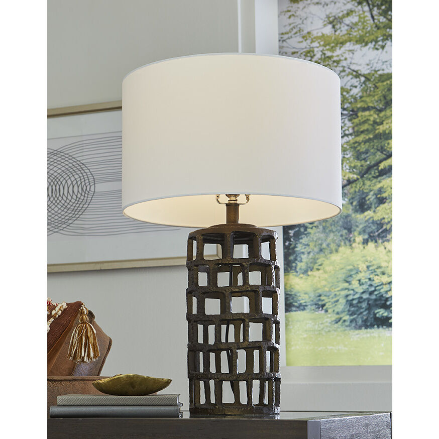 Vallin 26 inch 100.00 watt Black Gold Table Lamp Portable Light