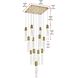 Aurora 13 Light 26 inch Satin Gold Pendant Ceiling Light