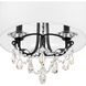 Othello 3 Light 14 inch Matte Black Mini Chandelier Ceiling Light in Clear Hand Cut