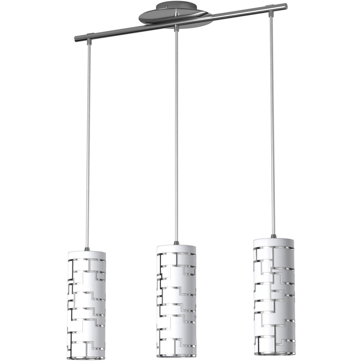 Bayman 3 Light 28.15 inch Chrome Island Trestle Light Ceiling Light