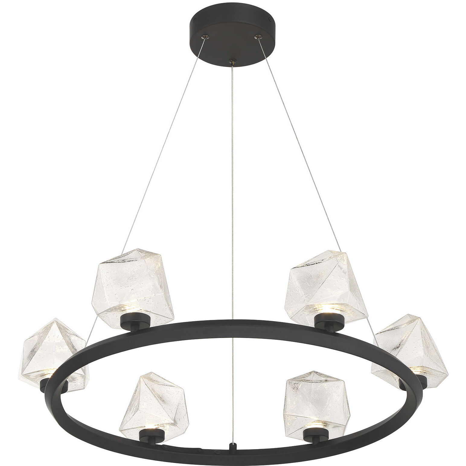 Castello LED 26.5 inch Matte Black Chandelier Ceiling Light