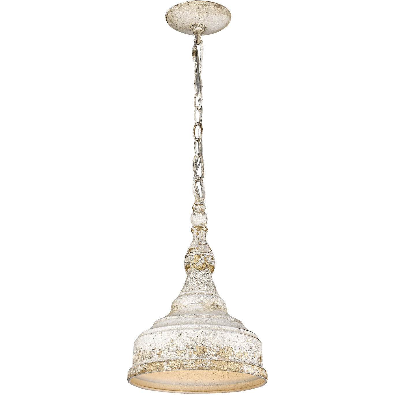 Keating Pendant Ceiling Light in Antique Ivory, Small