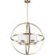 Alturas 5 Light 27.25 inch Satin Brass Chandelier Ceiling Light
