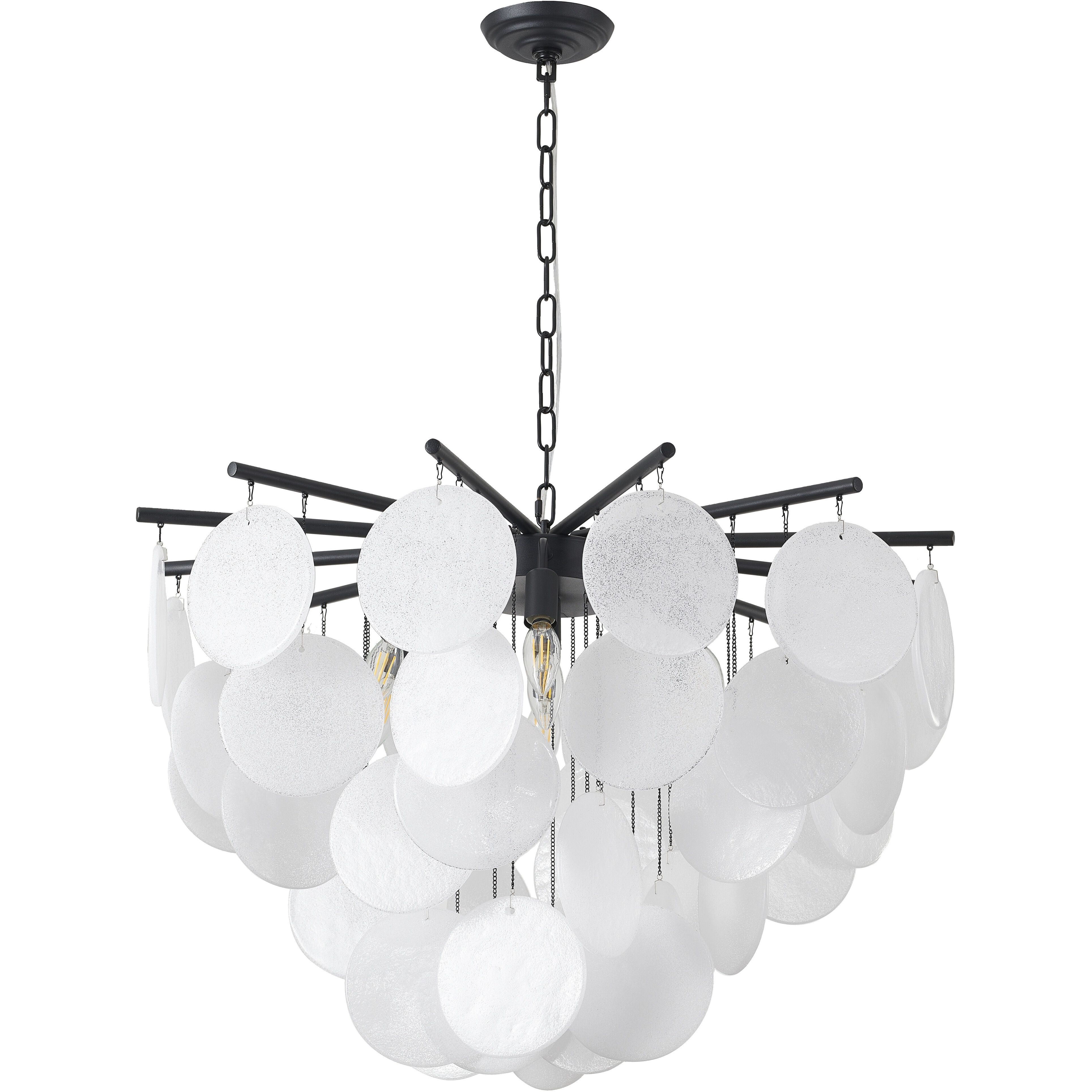 Canada LED 30 inch Satin Black Chandelier Ceiling Light