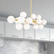 Arya LED 36 inch Satin Gold Island/Pool Table Light Ceiling Light