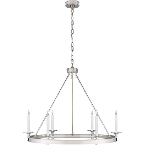 Chapman & Myers Launceton 6 Light 36 inch Polished Nickel Ring Chandelier Ceiling Light