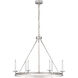 Chapman & Myers Launceton 6 Light 36 inch Polished Nickel Ring Chandelier Ceiling Light