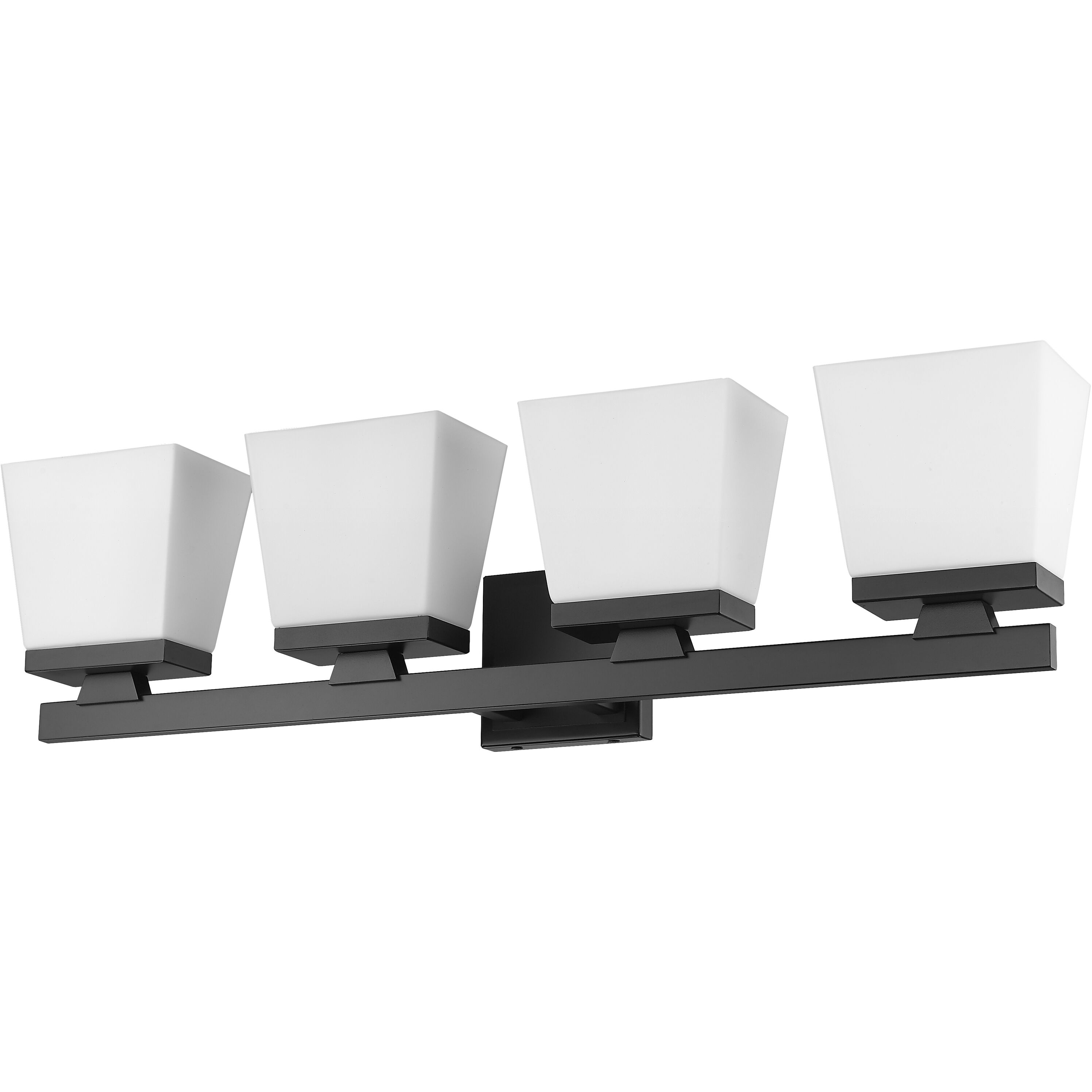 Astor 4 Light 29 inch Matte Black Vanity Wall Light
