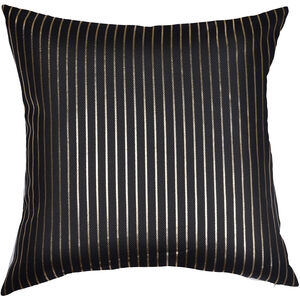 Dann Foley 24 inch Black and Metallic Decorative Pillow
