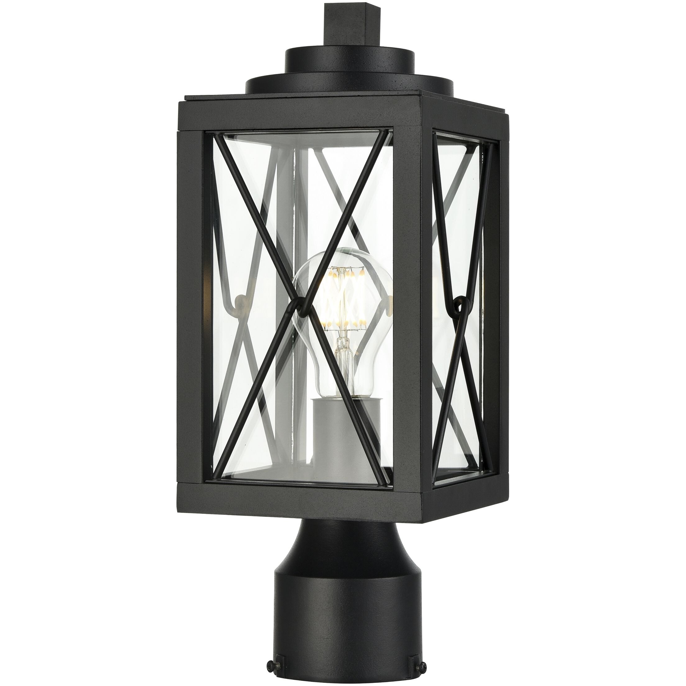 County Fair 1 Light 14.5 inch Black Outdoor Lamp Post