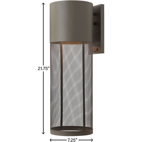 Aria LED 22 inch Buckeye Bronze Outdoor Wall Mount Lantern, Large