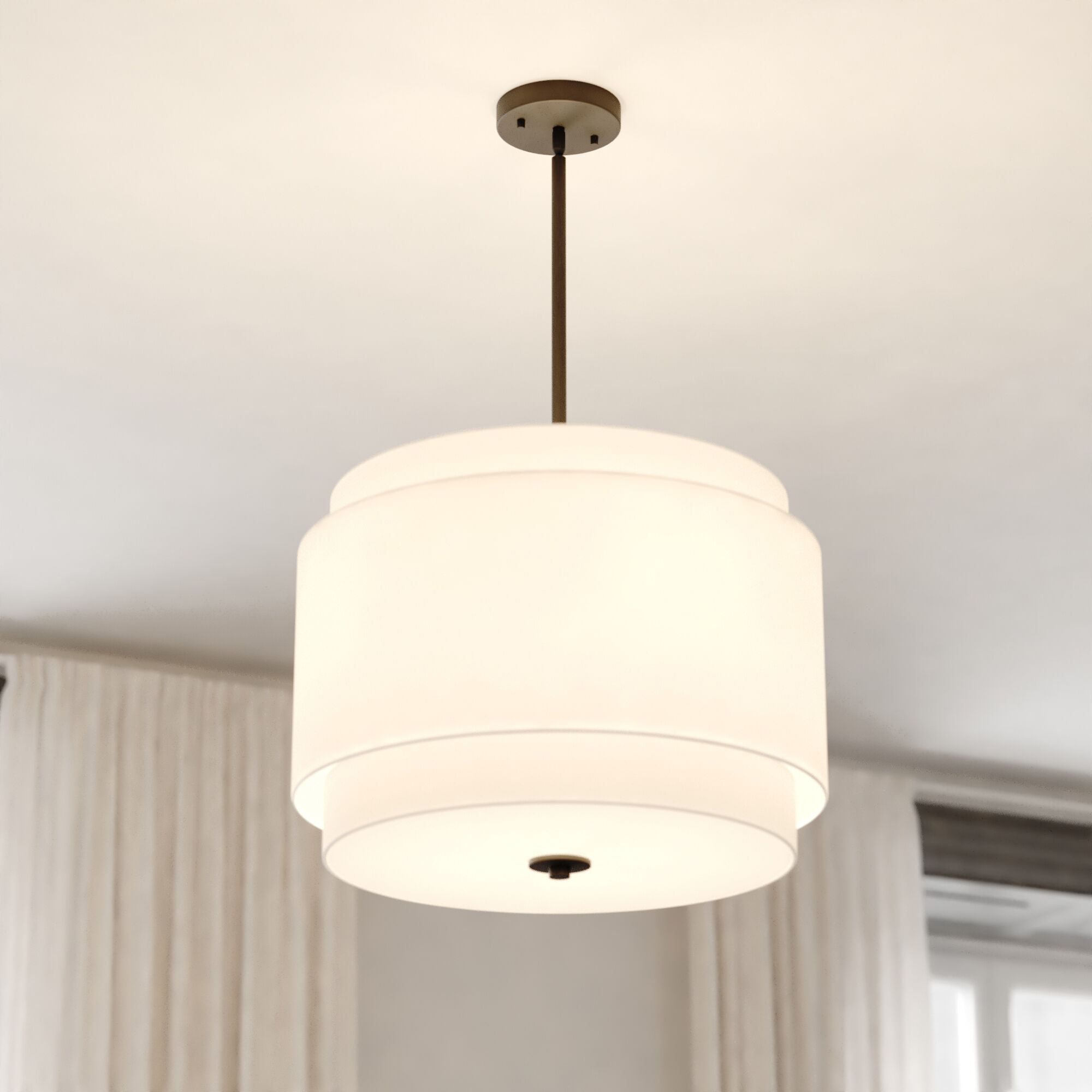 Burnaby LED 20.5 inch Black Pendant Ceiling Light