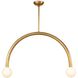Happy LED 33.5 inch Natural Brass Pendant Ceiling Light, Large
