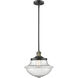 Franklin Restoration Oxford 1 Light 12 inch Black Antique Brass Mini Pendant Ceiling Light in Incandescent, Seedy, Franklin Restoration