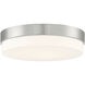 Roma 1 Light 18 inch Brushed Steel Flush Mount Ceiling Light
