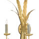 Bette 2 Light 12.5 inch Grecian Gold Leaf Wall Sconce Wall Light, Bunny Williams Collection