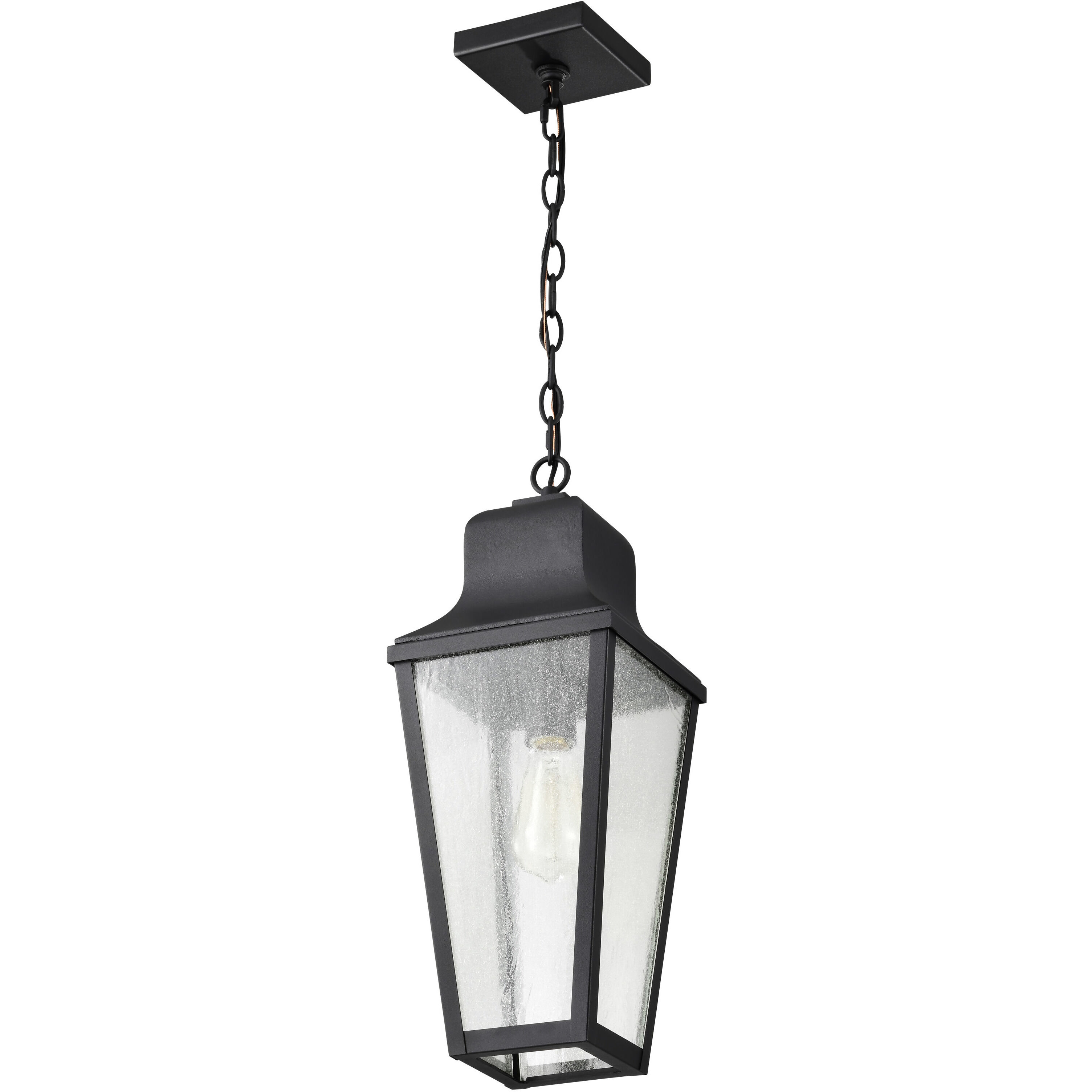 Lawrence 1 Light 7.63 inch Matte Black Outdoor Hanging Light
