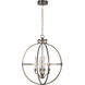 Chapman & Myers Lexie LED 30 inch Antique Nickel Globe Lantern Pendant Ceiling Light
