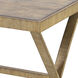 Better Ending 22 inch Aged Gold with Natural Accent Table