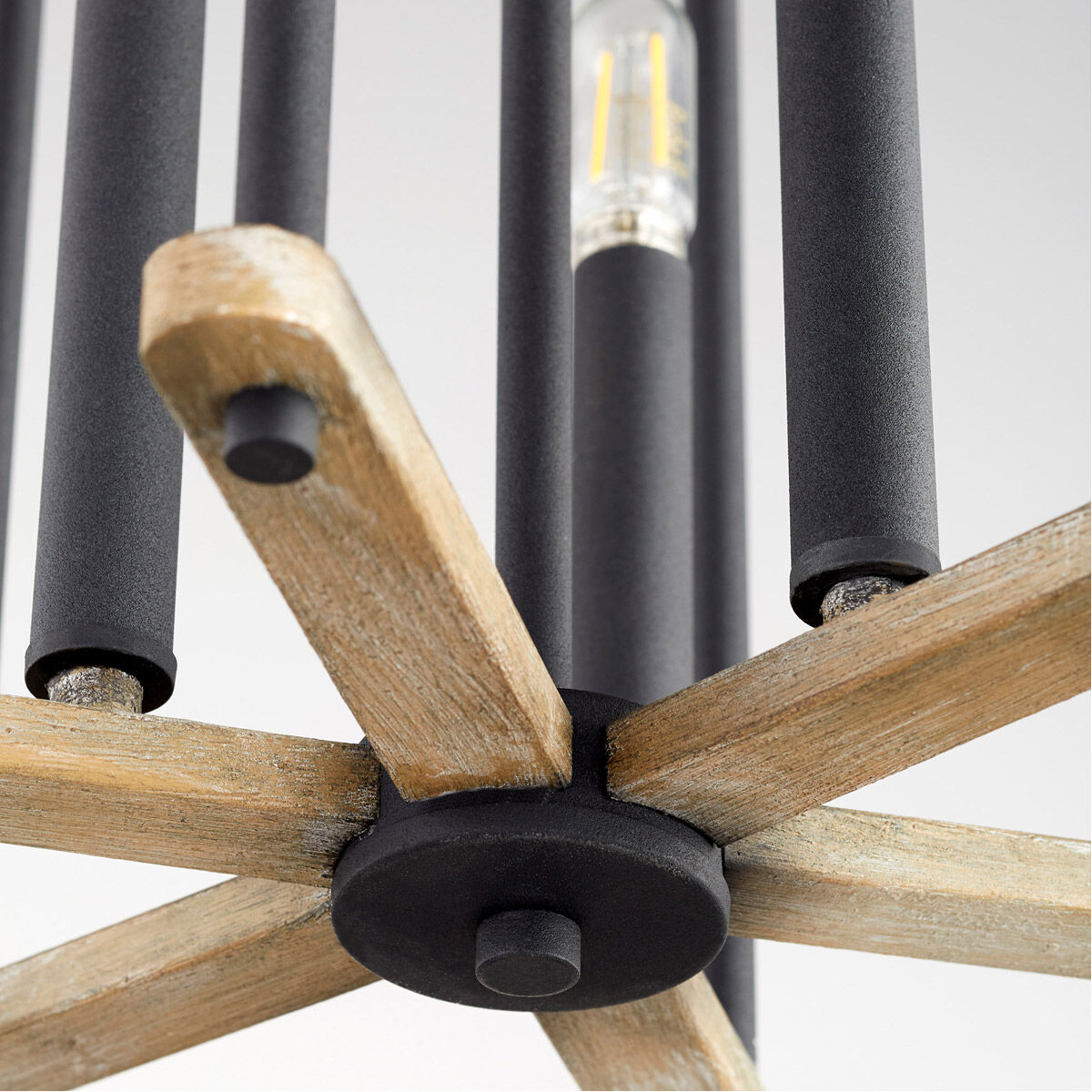 Silva 3 Light 13 inch Noir with Weathered Oak Entry Ceiling Light