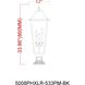 Gannon 3 Light 33.5 inch Black Outdoor Pier Mounted Fixture in G9